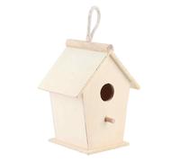 Caja de cría cálida de madera para pájaros, casita colgante de madera para pájaros, suministros para mascotas, compatible con periquitos.
