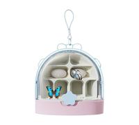 Caja de cría de de seda, contenedor de hábitat de gusano de seda, caja a prueba de escapes y segura para niños, paneles de visualización, 18 x 18 x 19 cm, para una vida saludable