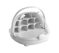 Caja de cría de gusanos de seda, contenedor de transporte portátil para observación de animales pequeños, fácil de observar, 20 x 21 x 17 cm, color gris