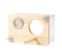 Caja de cría de loros para loros con ventana transparente para entusiastas de las aves, nido de pájaros de gran capacidad para jaula