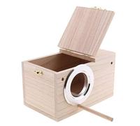 Caja de cría de madera para loros, 29,5 cm, para pájaros pequeños | Esta caja de cría de pájaros de madera ofrece un refugio seguro al aire libre para que los pájaros pequeños descansen y crían