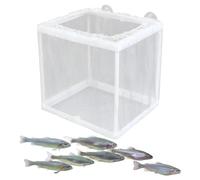 Caja de cría de peces de acuario, pequeña red de criadero, caja de aislamiento de peces, tanque de incubadora de acrílico, caja de criador de peces con ventosas, caja de aislamiento grande para peces