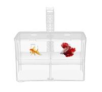 Caja de cría de peces | Incubadora transparente, doble cámara, para agua dulce y agua salada, alimento vivo, cría de guppy, peces jóvenes Betta, observación