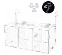 Caja de Cría de Peces Parideras para Peces Criadero de Peces de Acrílicos Caja de Aislamiento de Cría de Criadero Incubadora de Criadero de Acuarios Colgantes para Peces/Gambas Pequeños (30*15*15cm)