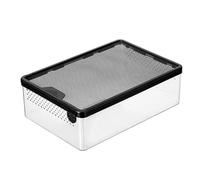 Caja de cría de reptiles - Recinto de alimentación de reptiles, jaula de alimentación de reptiles | Contenedor transparente transpirable antiescape, jaula para mascotas, caja de jaula de reptiles para