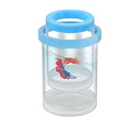 Caja de cría flotante, caja de cría Guppy para pecera de acuario, caja redonda de aislamiento de malla flotante para incubación de camarones Guppy Betta pequeños peces