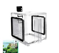 Caja de cría para peces, criadero de acuario colgante, criador divisor de acrílico, accesorio de aislamiento para camarones de agua dulce y guppy, perfecto para incubar y criar peces bebés