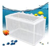 Caja de criador de acuario, tanque de cría de peces de malla, criadero de peces con ventosas, red de aislamiento seguro para camarones guppy, solución perfecta de cría de peces y separación juvenil en