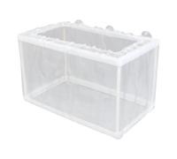 Caja de criador de peces, tanque de cría de peces multifunción, caja de incubadora de peceras | Red de separación de peces con ventosas, caja de aislamiento perfecta para aislamiento, cría o