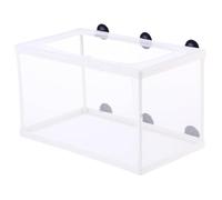 Caja de criador para Pisos, 6x5.7x10 Neta de Caja de cría de Peces, criador de Acuario de Malla Blanca cuelga de vivero con Tazas de succión para criadero de bebés crianza