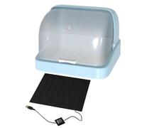 Caja de crianza para Polluelos, cría de Pollitos de bebé - Caja de cría de incubadores de pájaros más cálidos de Pollo - Suministros de hábitat de Aves de Corral, Almohadilla Calefactor 3 Temperatura