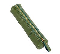 Caja de cuero, Leather Pencil And Brush Case Multicolor 20.5x5.2cm(Green)