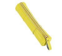 Caja de cuero, Leather Pencil And Brush Case Multicolor 20.5x5.2cm(Yellow)