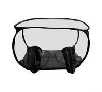 Caja de cultivo de hongos emergente con agujeros con cremallera y manga para manipular sustrato sin apertura 90x60x60cm plástico ligero (negro)