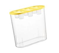 Caja de cultivo hidropónica para interiores, mini acuario, contenedor rectangular de 6 agujeros para plantar 11.5 x 4.6 x 11.1 pulgadas, color amarillo