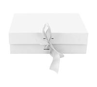 Caja de de cumpleaños de Kuuleyn, cajas de para s, cajas de plegables de color puro reutilizable cajas de s con cinta para almacenar campos de joyas velas perfume (white)