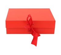 Caja de de cumpleaños de Kuuleyn, cajas de para s, cajas de plegables de color puro reutilizable cajas de s con cinta para almacenar campos de joyas velas perfume (Red)