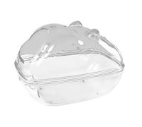 Caja de del hámster, caja de baño de de hámster, Bañera clara del hámster, Contenedor de limpieza corporal Gerbil para uso en el hogar, bañera de inodoro clara pequeña