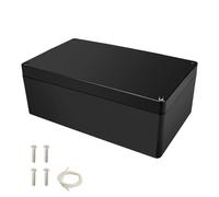 Caja de derivación impermeable IP66, caja de distribución ABS exterior, accesorios eléctricos, caja de derivación para jardín, caja de conexiones eléctricas, color negro, 1 unidad de 200 × 120 × 75 mm
