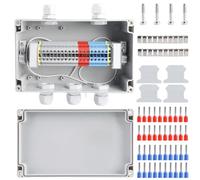 Caja de derivación resistente al agua IP68, caja de derivación en superficie, caja de derivación 2 en 3, impermeable, caja de derivación con bloque de terminales, kit de regleta de terminales, kit de