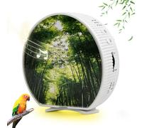 Caja de Detector de Movimiento para Pájaros, Caja de Sonidos Naturales con 8 Birdsongs, Murmullo de Corriente, Fuente Forestal Caja de Canciones de Pájaros con Luz nocturna y Temporizador