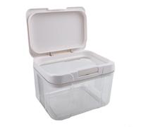Caja de detergente de 5,5 l, hermética con tapa - Depósito de polvo de lavado antihumedad para lavandería organizador blanco (2,9)