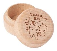 Caja De Dientes De Leche - Caja Portátil Para Recuerdos De Dientes De Leche | Versátil Caja De Madera Para Recuerdos Del Bebé Para Dientes, Caja De Hada De Dientes, Regalo Recuerdo Pe