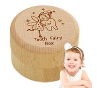Caja de dientes de leche - Soporte de dientes de madera, caja de regalo de hadas | Organizador de recuerdo decorativo, almacenamiento de recuerdos para niños, contenedor presente personalizado, baby s