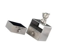 Caja de Dientes de Metal Plata para Ñiño, Diseño Clásico