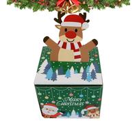 Caja De Dinero con Función De Extracción para Navidad | Dispensador De 30 Bolsas Creativo | Caja De Efectivo Navideña,para Cumpleaños Tarjeta Fiestas Niños Papá Nieta Amigo Halloween