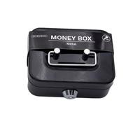 Caja de dinero de metal, caja de dinero con cerradura, hucha con cerradura y llave, caja de dinero para dinero, billetes y monedas, caja de seguridad pequeña, caja de seguridad, 11,5 x 8,5 x 5,8 cm