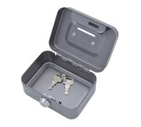 Caja de dinero de metal con cerradura de llave, 2 llaves incluidas, hucha de seguridad de acero duradero para dinero en efectivo, joyería, documentos, almacenamiento seguro para el hogar, mercado de