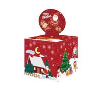 Caja de dinero de Navidad, 30 bolsas transparentes extraíbles, soporte para dinero de Navidad, para cumpleaños, vacaciones, Halloween, fiesta de Pascua, felicitaciones, salvar a niños y adultos