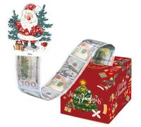 Caja de dinero de Navidad, soporte para dinero de Navidad, con ranura para tarjetas, diseño de Papá Noel para Pascua, Halloween, fiesta, vacaciones, felicitaciones