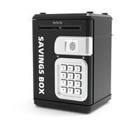 Caja de dinero electrónica - Juguete de ahorro seguro de abdominales, soporte de dinero protegido por contraseña, herramienta de educación financiera, alcancía digital | Caja de efectivo electrónica