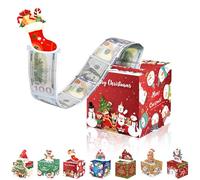 Caja de Dinero Navideña para Regalo en Efectivo, Caja Sorpresa Navideña de Dinero para Niños/Regalos para Adultos, Divertido Cajón de Efectivo de Noveldad para Navidad con Tirador de Dinero