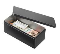 Caja de Dinero, Organizador Metálico Portátil De Seguridad, Bandeja Para Monedas Y Estuche De Efectivo, Para Monedas, Joyas, Llaves, Boletos, Hogar, Oficina, Viaje Diario, Escuela
