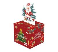 Caja de dinero para billetes de Navidad - Caja de billetes para fiestas de fin de año con figura de Papá Noel extraíble para regalos de cumpleaños y fiestas
