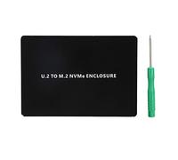 Caja de Disco Duro de 2,5 Pulgadas, Duradera PCIE3.0 NVME M-Key M-Key M.2 a U.2 Tarjeta adaptadora SFF8639 Aleación de Aluminio U2 para SSD Low Heat Plug and Play Negro