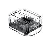 Caja de disco duro externo transparente SATA a USB 3.1 de 2.5 pulgadas 3.5 pulgadas tipo C de 2 bahías