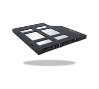 Caja de disco duro Icy Dock MB852M2PO-B Universal 2 bahías ABS Metal Negro