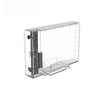 Caja de disco duro transparente de 3.5 pulgadas para SSD HDD de 2.5/3.5 pulgadas, funda de disco duro SATA a USB 3.0 HDD estación de acoplamiento compatible con 16 TB