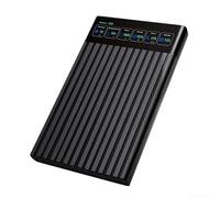 Caja de disco duro USB 3.2 con pantalla digital, transferencia rápida UASP de 5 Gbps, para SATA y HDD/SSD de 2.5 pulgadas de hasta 8 TB para Windows/Mac/Linux/Chrome OS (CC-A)