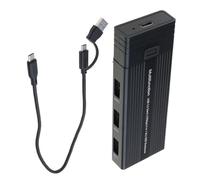 Caja de disco sólido externo con conexión USB C 3.2, transferencia de 10 Gbps, fácil instalación, carcasa de metal, fácil instalación, caja SSD