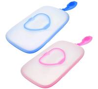 Caja de dispensador de toallitas húmedas de 2 piezas, dispensador de toallitas para bebés de plástico recargables impermeables con tapas de sellado, caja de contenedor portátil con mango para via