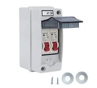 Caja de distribución al aire libre 2 vías tipo C disyuntor Mcb Ac 230v 400v para uso en centro comercial de taller residencial (C16+C20)