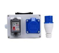 Caja de distribución al aire libre de mano IP44 a IP67 a prueba de agua Un tipo permanece actual Disyuntor Caja de toma de corriente para la fábrica del sitio de construcción