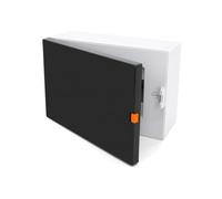 Caja de distribución con 9 elementos, diseño de superficie, ideal para instalaciones eléctricas y distribución segura de conexiones.
