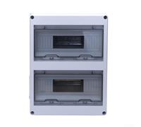 Caja de distribución de 24 circuitos | Unidad de consumo montada | Caja impermeable con clasificación IP65 | Caja de fusibles eléctricos de plástico ABS para el hogar, construcción, fábrica