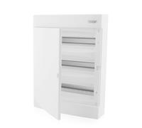 Caja de distribución de 3 filas para 54 módulos IP40 puerta blanca